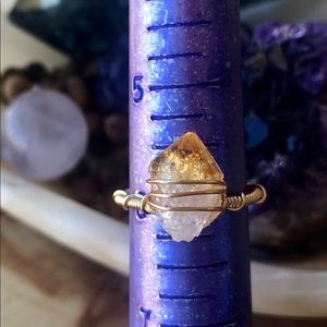 Jewelry - Citrine Crystal Gold Ring size 6 Jewelry - Citrine Crystal Gold Ring size 6